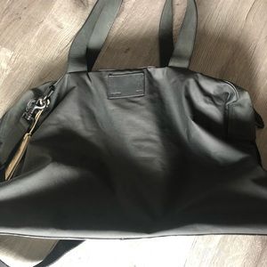 All Saints overnight weekend bag leather nylon